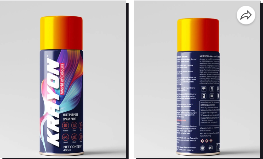 Fluorescent Orange - Krayon DIY Acrylic Spray Paint